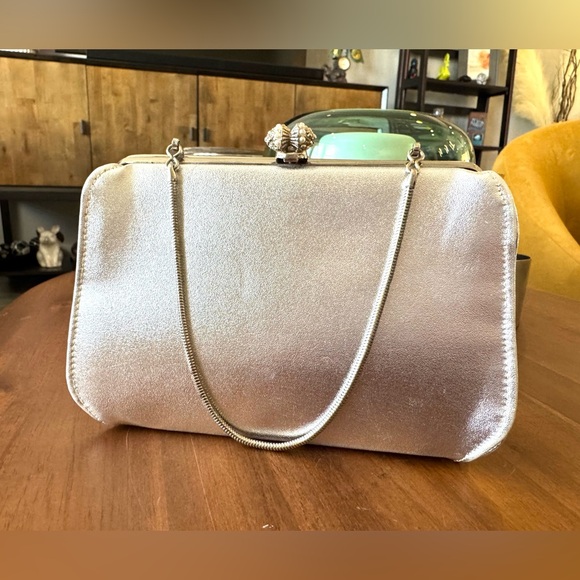 Vintage Handbags - Vintage Silver Clutch Bag